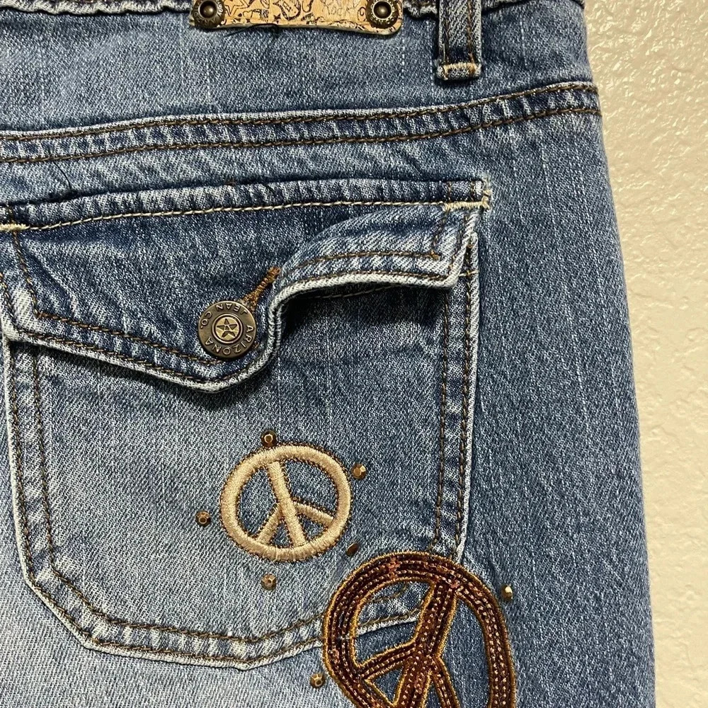 Arizona Girls Embellished Denim Jeans Size 16 - Picture 4 of 7